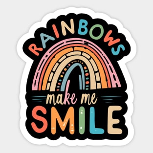 Rainbow make me smile Sticker